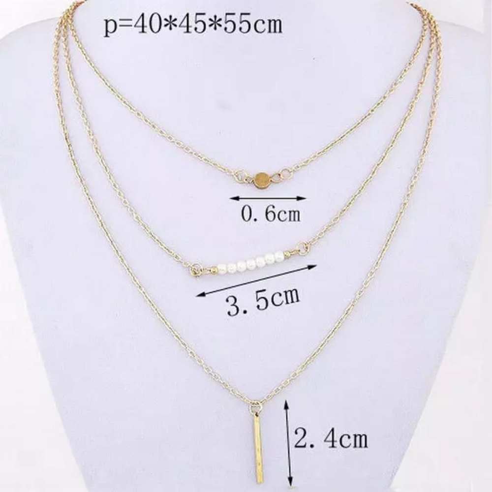 Dainty boho gold layered necklace
